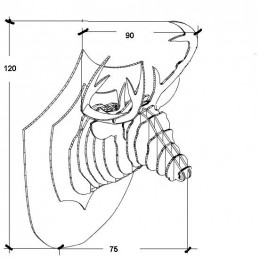 Trofeo di cervo tassidermizzato MM