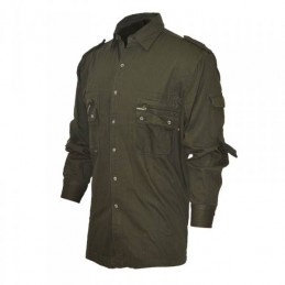 Camicia Blatex in cotone rip-stop verde