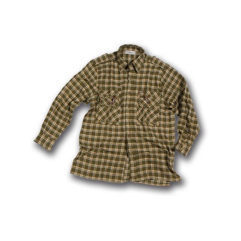 Camicia Patton in cotone flanellato green square