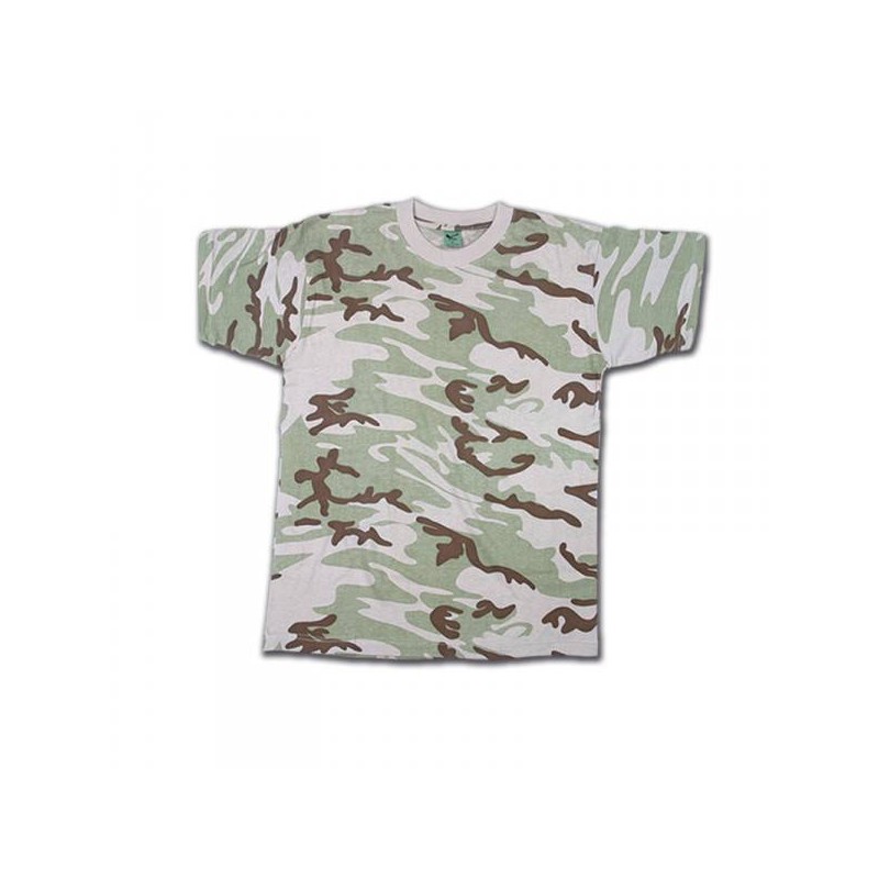 Maglietta T-shirt Patton in cotone mimetico Desert