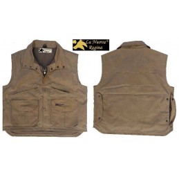 Gilet Wood in cotone cerato beige La Nuova Regina