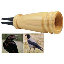 Richiamo per corvo e cornacchia in legno blister