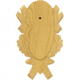 Scudetto per capriolo lavorato con foglie e ghiande 18 x 9 cm