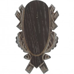 Scudetto per capriolo lavorato con foglie e ghiande 18 x 9 cm