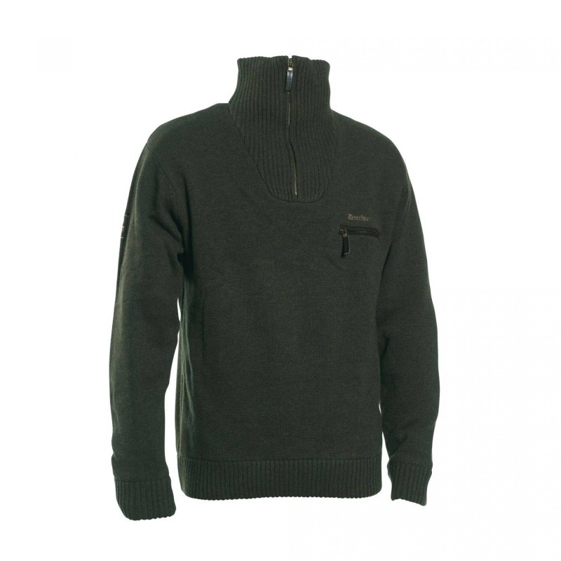 Maglione Deerhunter Kendal Verde con Zip