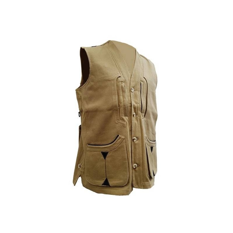 Gilet TERMINIO La Nuova Regina in canvas beige