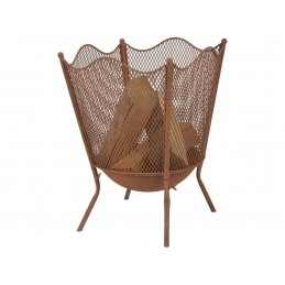 Braciere piccolo retato effetto ruggine