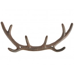 Gancio da parete in ghisa a forma di palco di cervo