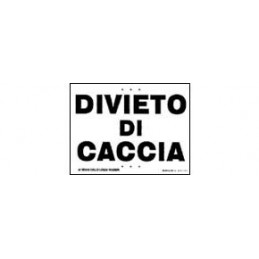 Tabella divieto di caccia