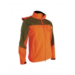 Giacca Safari Sport in soft shell arancione fluorescente Giacca Safari Sport in soft shell arancione fluorescente
