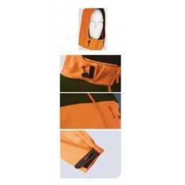 Giacca Safari Sport in soft shell arancione fluorescente Giacca Safari Sport in soft shell arancione fluorescente