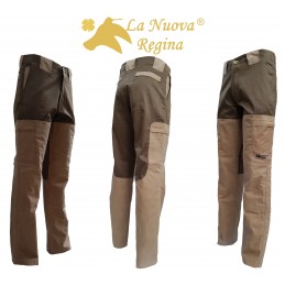 Pantalone in cotone cerato Wood La Nuova Regina beige