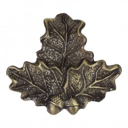 Foglia in in bronzo per trofeo di cinghiale 03