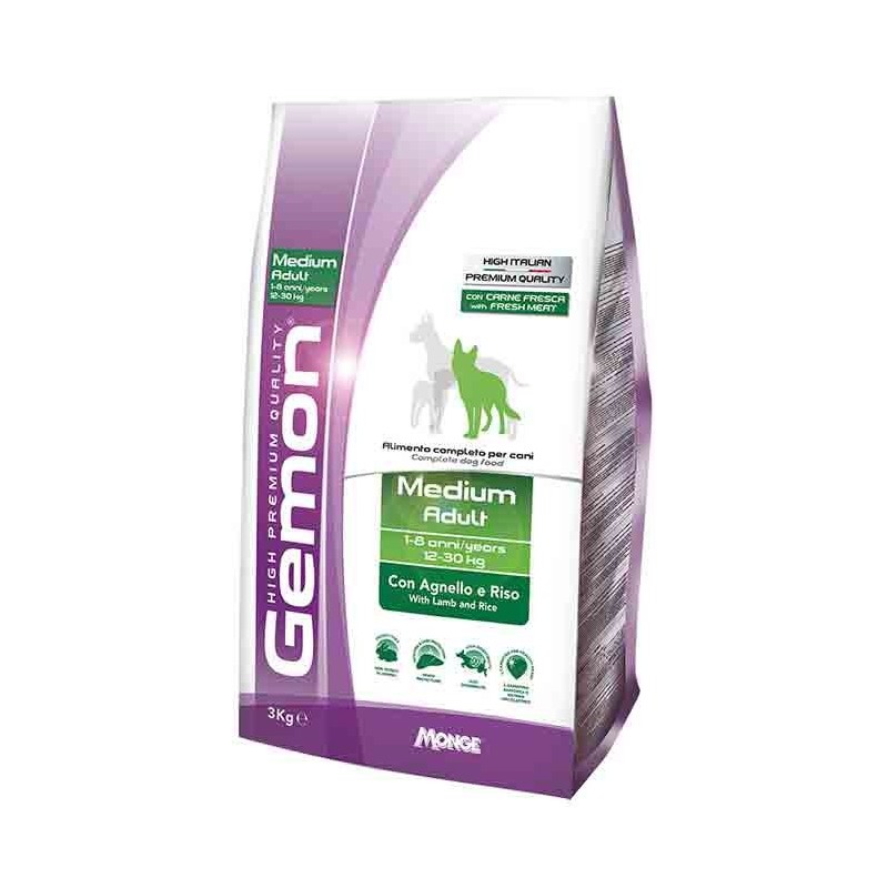 Crocchette Gemon Medium Adult con Agnello e Riso 15 Kg Crocchette Gemon Medium Adult con Agnello e Riso 15 Kg