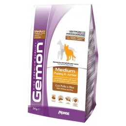 Crocchette Gemon Medium Puppy & Junior con Pollo e Riso 15 Kg -
