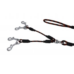 Guinzaglio in corda a quattro moschettoni