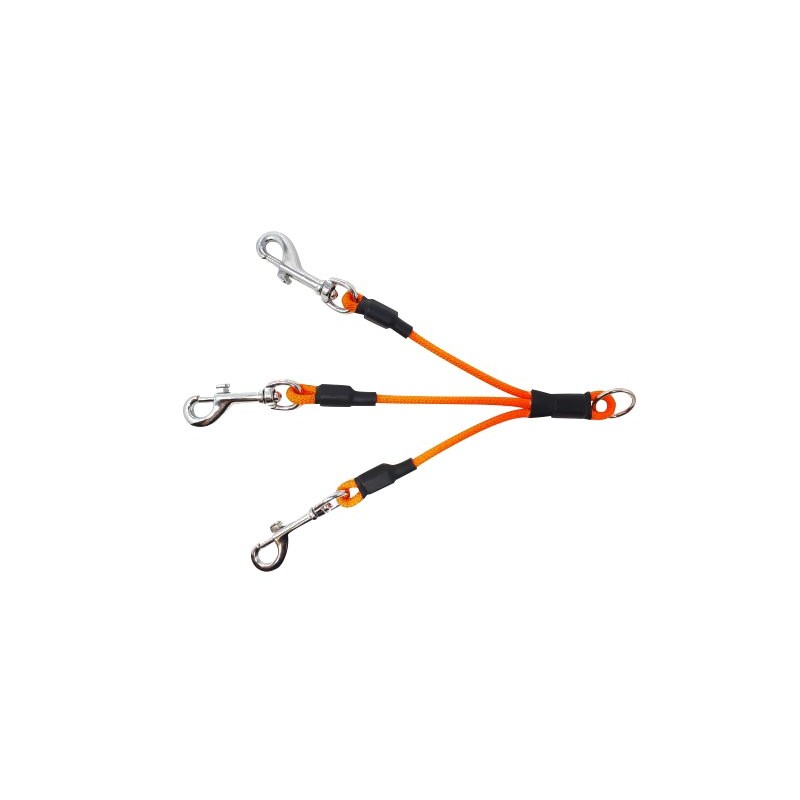 Sdoppiatore triplo per guinzaglio in cordino