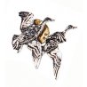 Spilla in peltro germani in volo