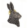 Spilla in peltro testa lepre