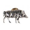 Spilla in peltro raffigurante cinghiale in piedi