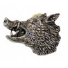 Spilla in peltro raffigurante testa di cinghiale