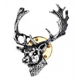 Spilla in peltro raffigurante un daino