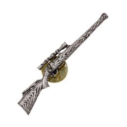 Spilla in peltro raffigurante una canna rigata Stutzen