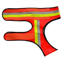 Corpetto pettorina per cani ad alta visibilità arancione