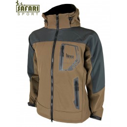 Giacca Safari Sport in soft shell marrone