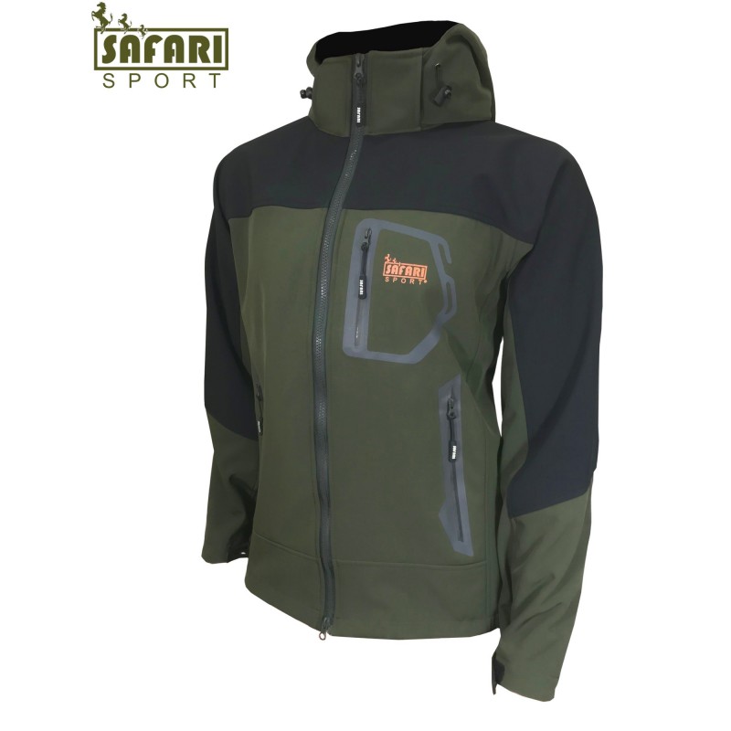Giacca Safari Sport in soft shell verde