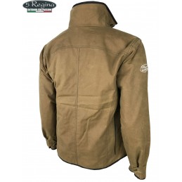 Giacca Quinta Regina Woodcock in cotone oleato beige