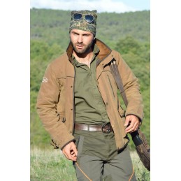 Giacca Quinta Regina Woodcock in cotone oleato beige