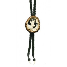 Cravattino con rosa incisa capriolo