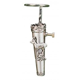 Gamsbart spilla porta bart con foglia di quercia e camoscio