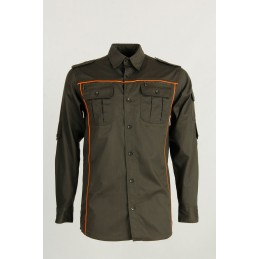 Camicia RS Hunting 220 in cotone con inserti arancio