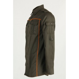 Camicia RS Hunting 220 in cotone con inserti arancio