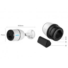 Videocamera IP Camera Reolink Go Plus 4G-LTE completa di