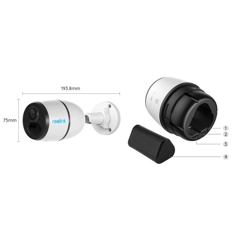 Videocamera IP Camera Reolink Go Plus 4G-LTE completa di Videocamera IP Camera Reolink Go Plus 4G-LTE completa di