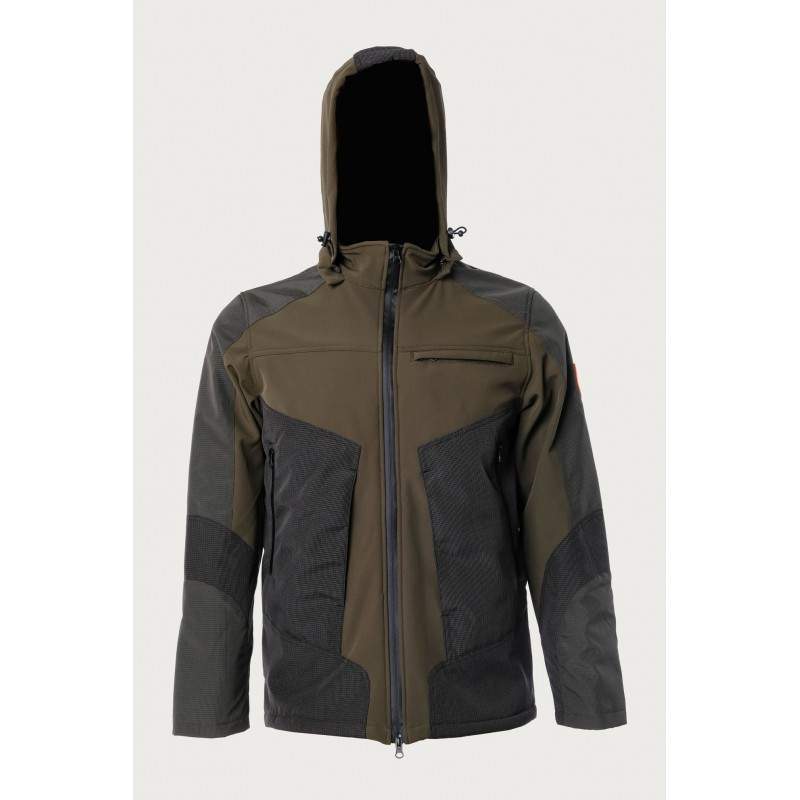 Giacca RS Hunting LV153 in softshell verde