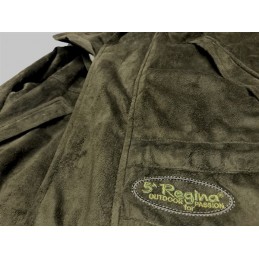 Giacca Quinta Regina in microfibra scamosciata BOSCO