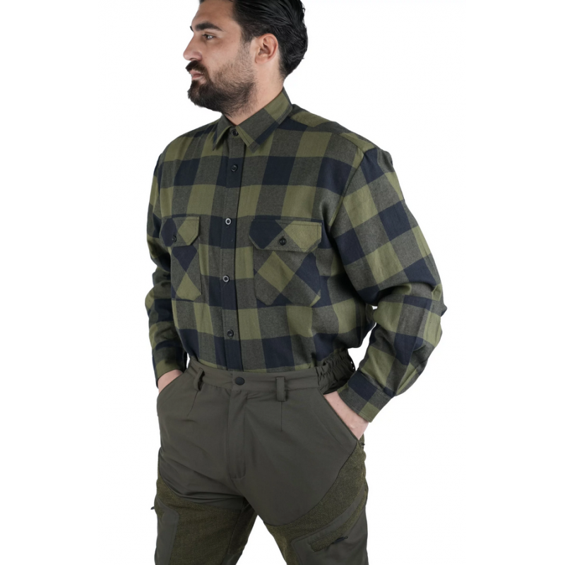 Camicia Masseria Flanella 13 Verde Camicia Masseria Flanella 13 Verde