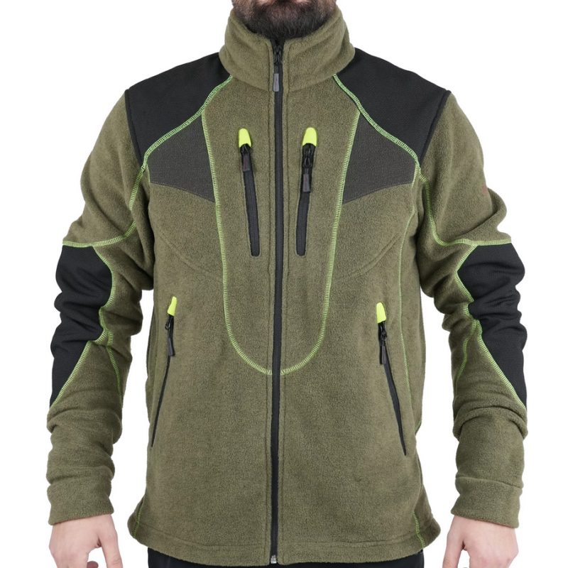 Giacca Masseria Fleece New Orleans Verde fluo Giacca Masseria Fleece New Orleans Verde fluo