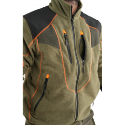 Giacca Masseria Fleece New Orleans Arancio fluo Giacca Masseria Fleece New Orleans Arancio fluo