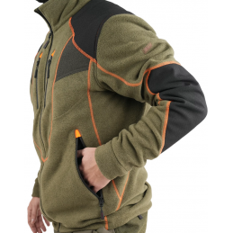 Giacca Masseria Fleece New Orleans Arancio fluo Giacca Masseria Fleece New Orleans Arancio fluo