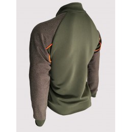 Felpa Safari elasticizzata e termica con maniche in KEVLAR