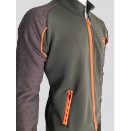 Felpa Safari elasticizzata e termica con maniche in KEVLAR