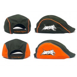 Coppola Nuova Regina con ricamo CINGHIALE IN CORSA