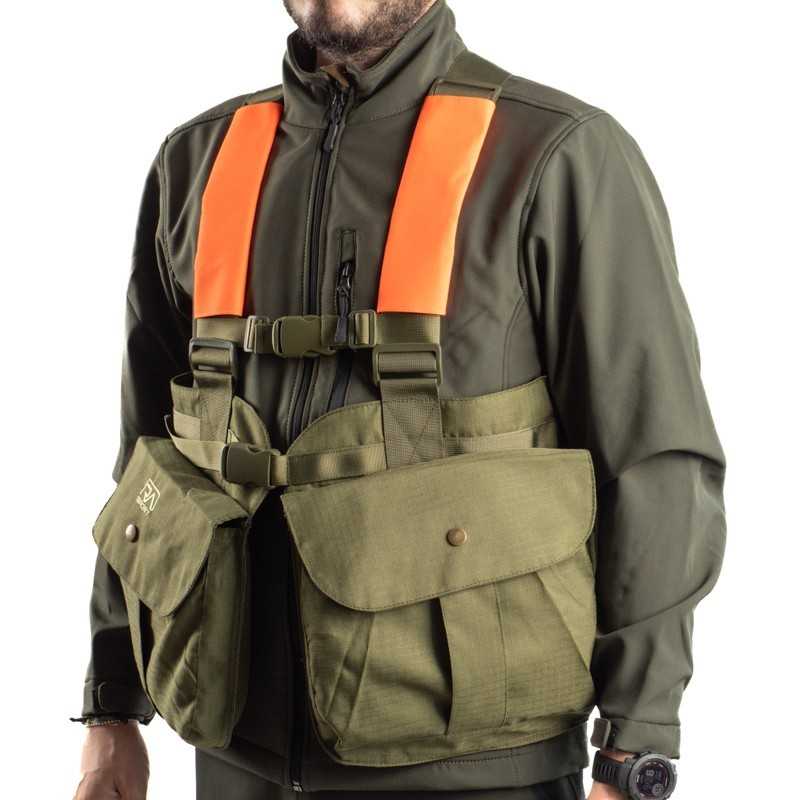 Trisacca RA verde con inserti arancio RA