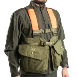 Trisacca RA verde con inserti arancio RA