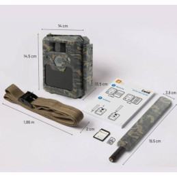 Fototrappola 4G/LTE ICU CLOM Cam6 – Batterie e SD incluse